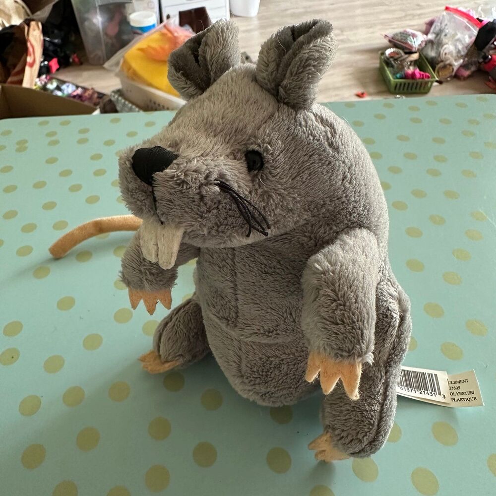 Ganz Oh Rats! HW10567 Gray Rat Rodent Plush Stuffed Animal RARE HTF